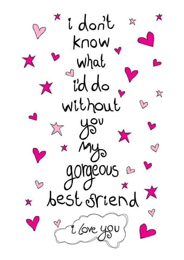 Heartfelt Birthday Card - Gorgeous Bestfriend created by Love and Happy Stuff