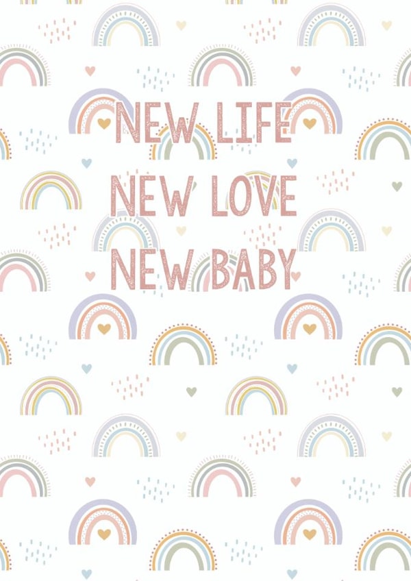 Cute New Baby Card - New Life created by By Rebecca Flynn