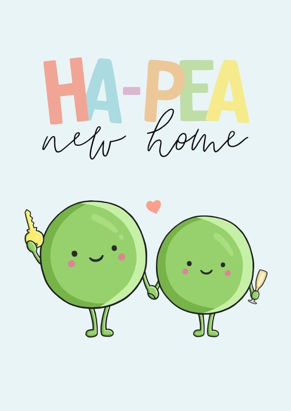 Cute New Home Card - Ha-pea created by Creaternet