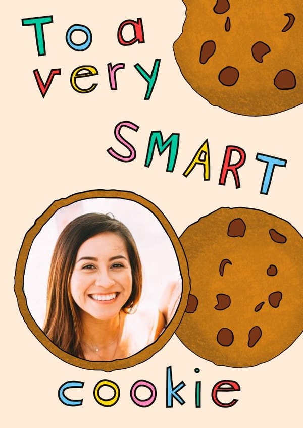 smart cookie Congratulations Personalised Photo Card 19707 created by Lisa Wardle
