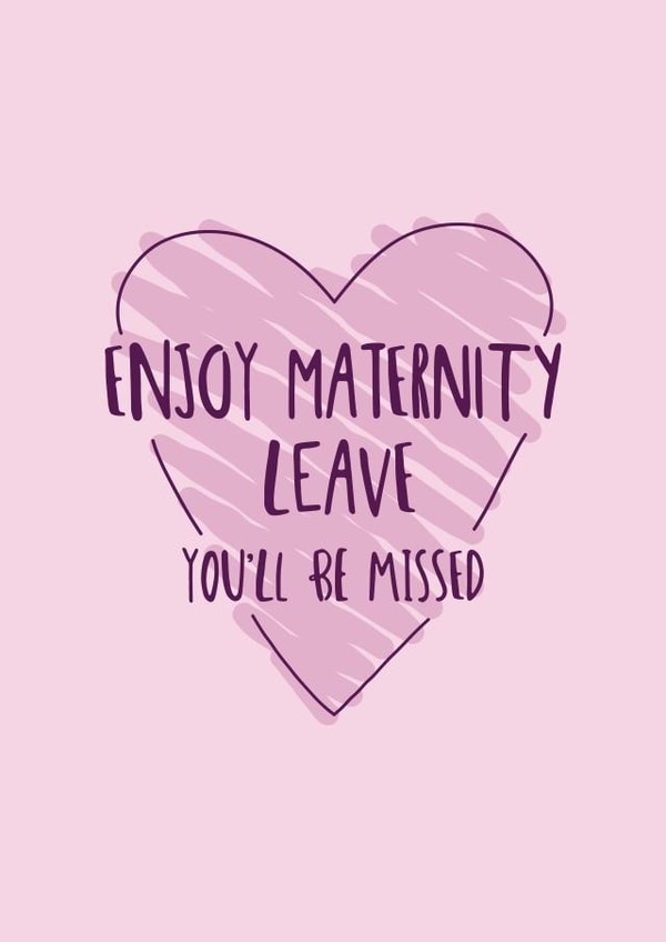 Cute Pregnancy Card - Maternity Leave created by Spekle Studio