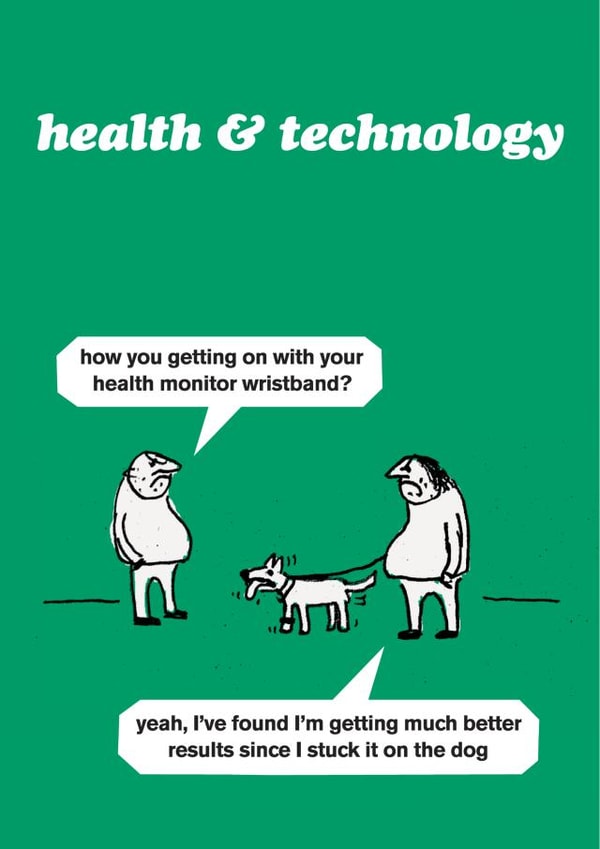 Funny Birthday Card - Health Monitor created by Modern Toss