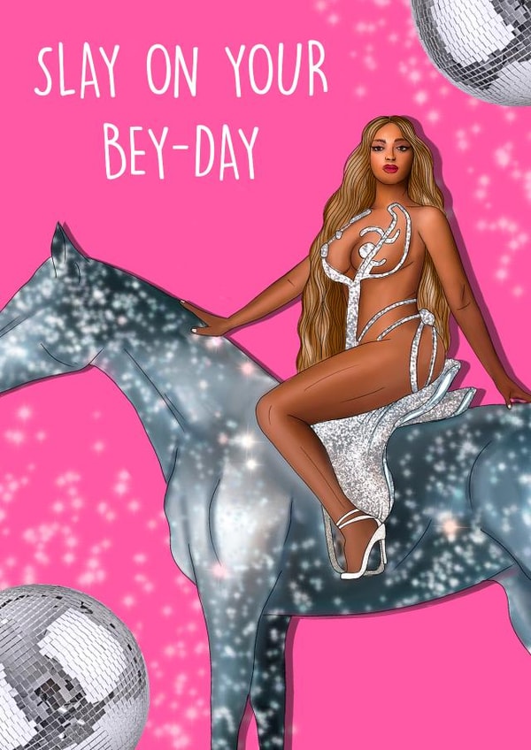 Cute Beyonce Card - Beyonce - Slay created by Poppy & Mabel