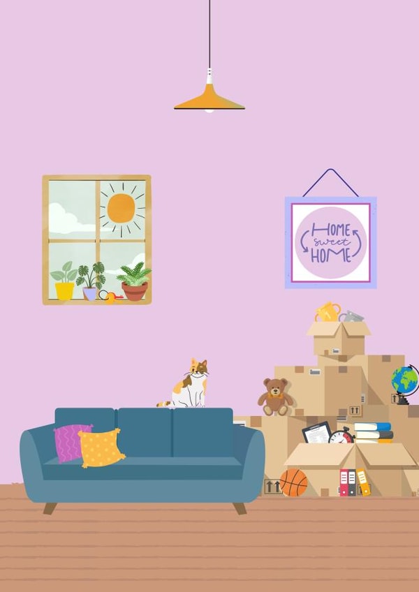 Pretty New Home Card - Unboxing - Honey, I'm Your New Home! created by Tara Hunte