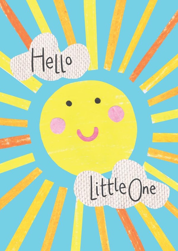 Cute New Baby card - Hello Little One created by Under the Willow Tree