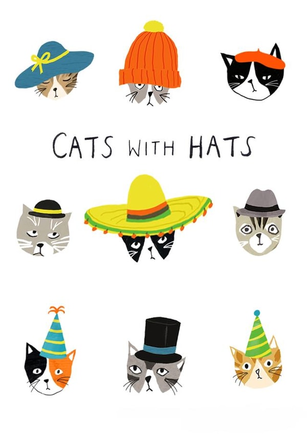 Cats with Hats - Birthday Card created by Just like Sophie