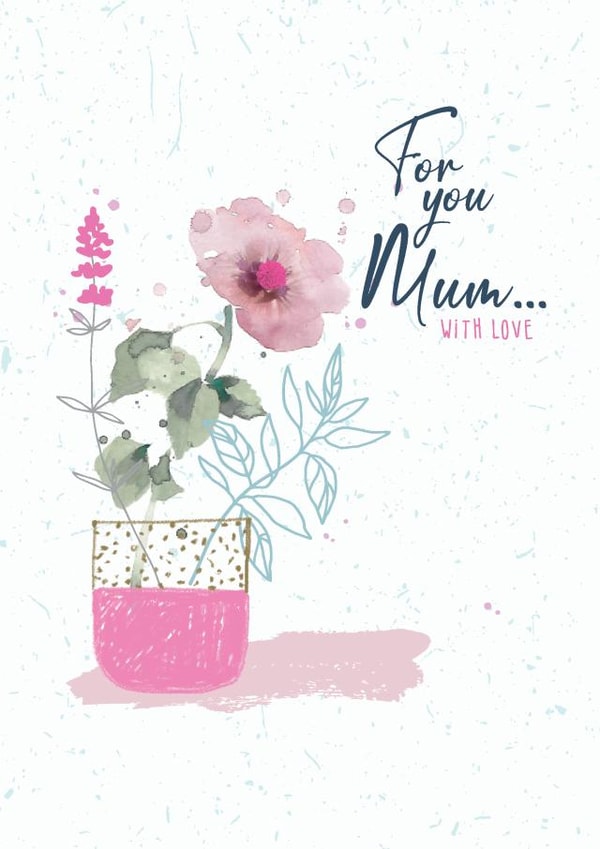 Traditional Birthday Card - Mum - Flowers created by Beverley Hopwood Illustration