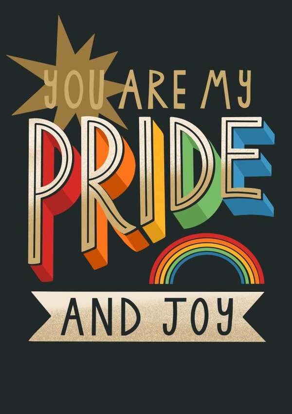 LGBTQ+ Queer Pride and Joy Card created by AbiGoLucky