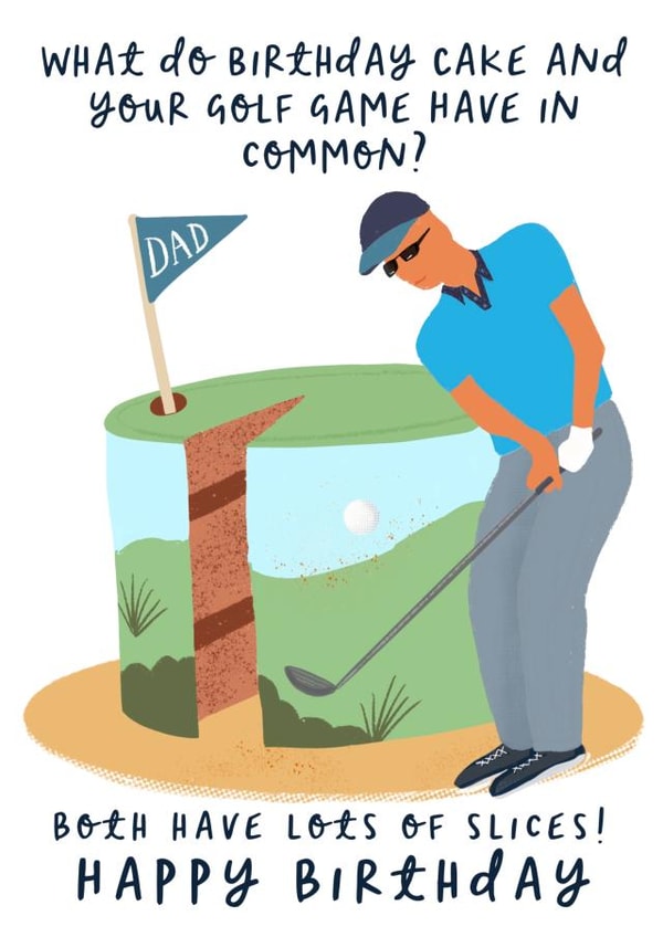 Funny Birthday Card - Golf Joke created by patternmuse