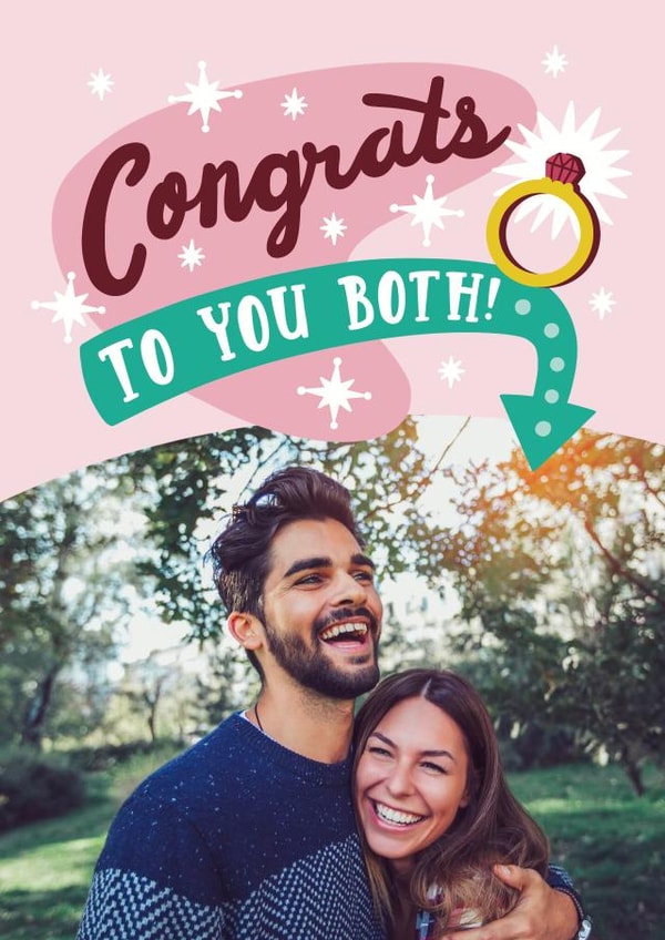 congrats congratulations Engagement Personalised Photo Card 22109 created by Josie Gledhill