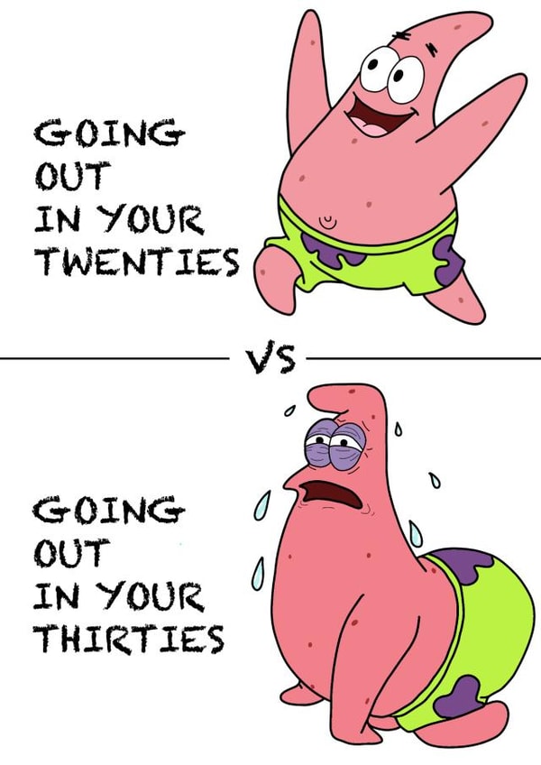 Funny Patrick meme 30 birthday card created by rcdesigns