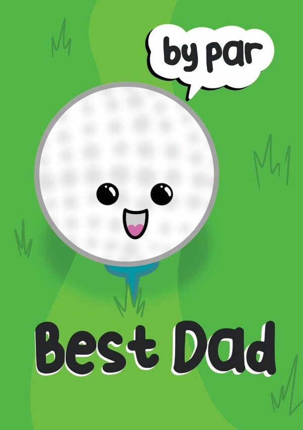Funny Best Dad Golf Card created by @DaniDraws._