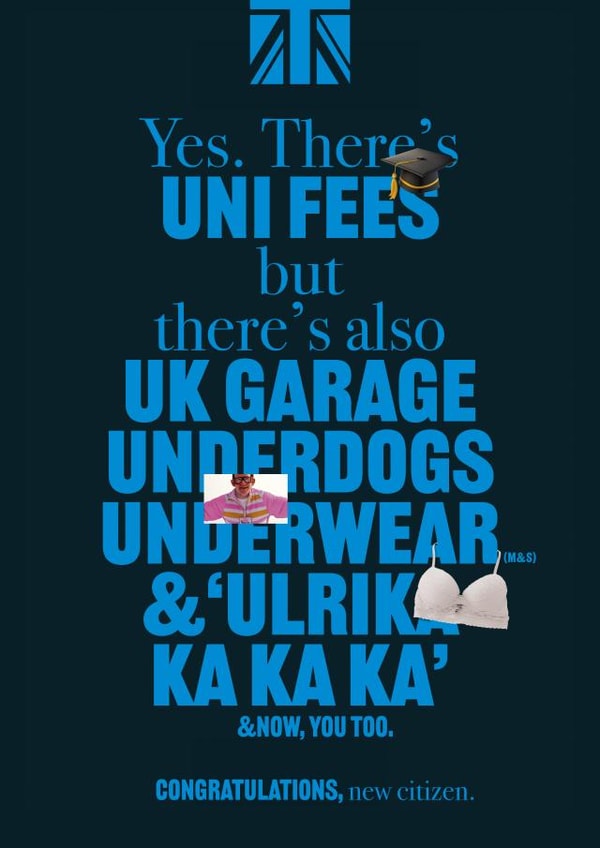 Funny Congratulations Card - British Citizenship - U created by CPB London