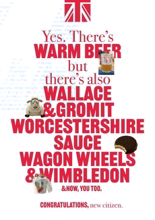 Funny Congratulations Card - British Citizenship - W created by CPB London