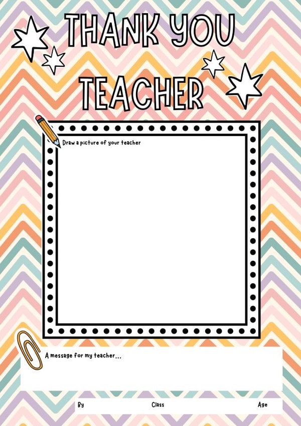 Thank you teacher, fun interactive card created by Oh So Jottie Designs 