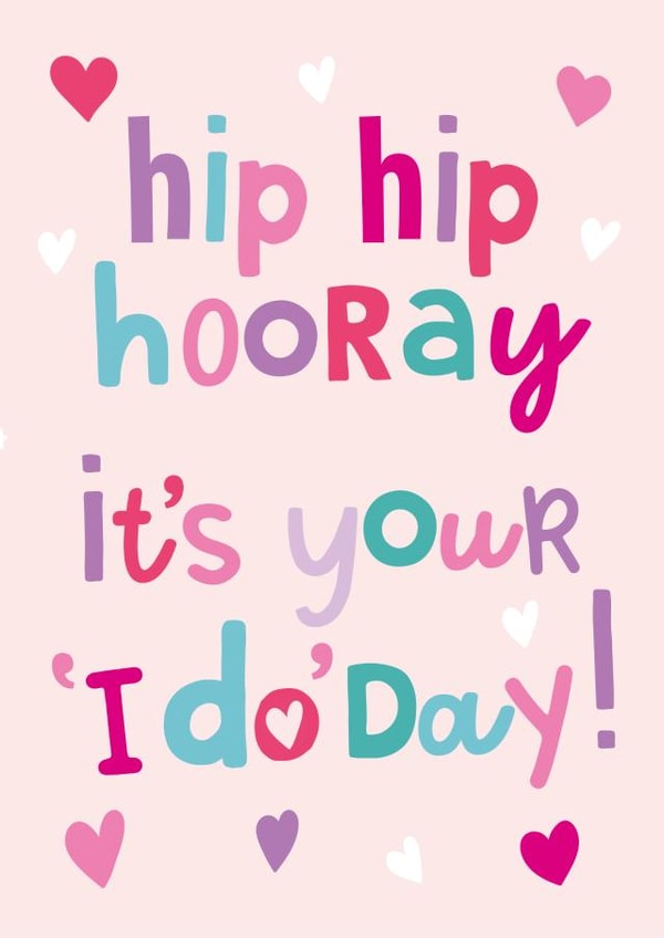 Cute 'I Do Day' wedding card created by Percy & Pearl