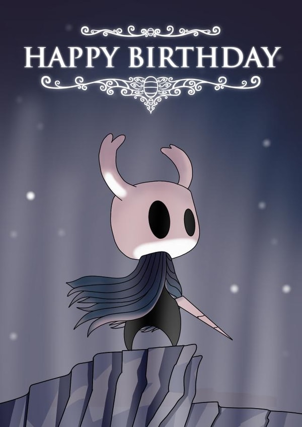 Happy Birthday Card - Hollow Knight Game created by Davina Designs
