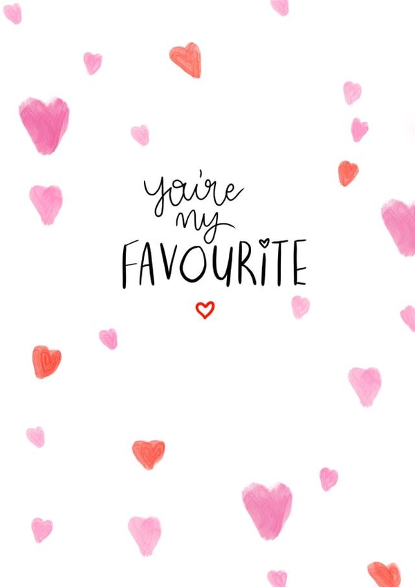 Cute card for significant other - You're My Favourite created by LittleBeckyStudios
