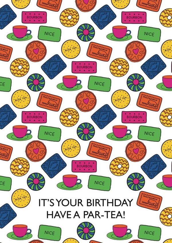 Cute Tea and Biscuits Birthday Card created by Kyra Slepowronski