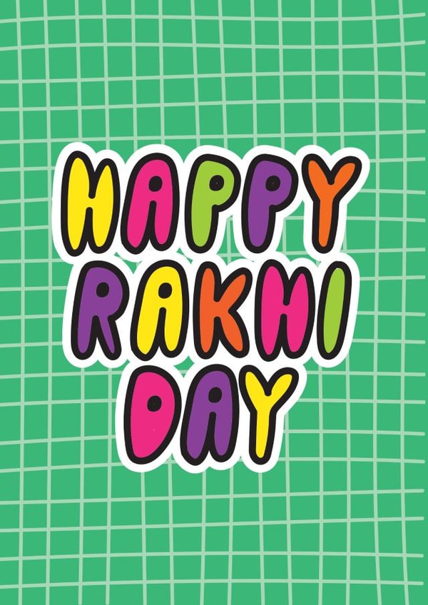 Cute Rakhi Card - For Your Sibling - Happy Rakhi Day created by The Playful Indian