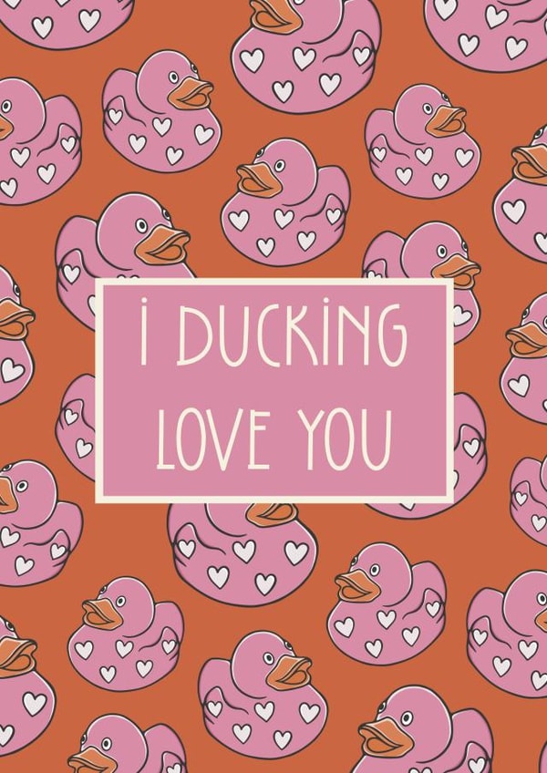 Pink Rubber Duck Card For Your Friends Or Your Significant Other created by Sun Sea Swell