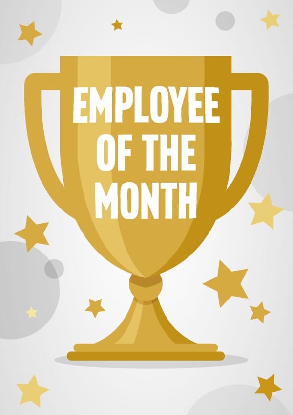 Funny Employee Of The Month Card – For Staff Recognition at Work created by Paul Stevens