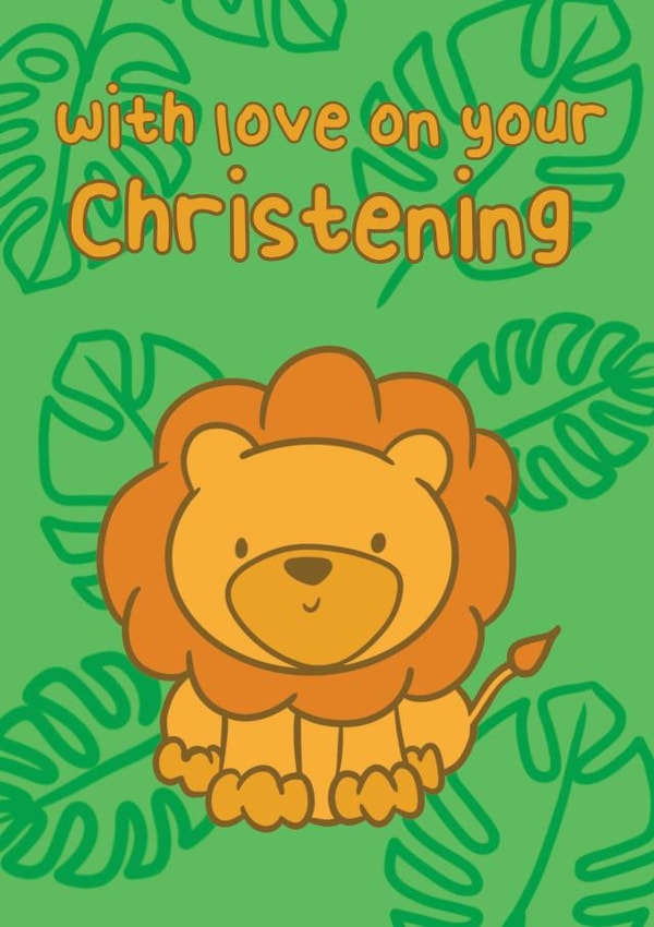 Rawr on your Christening - Cute Lion created by @DaniDraws._