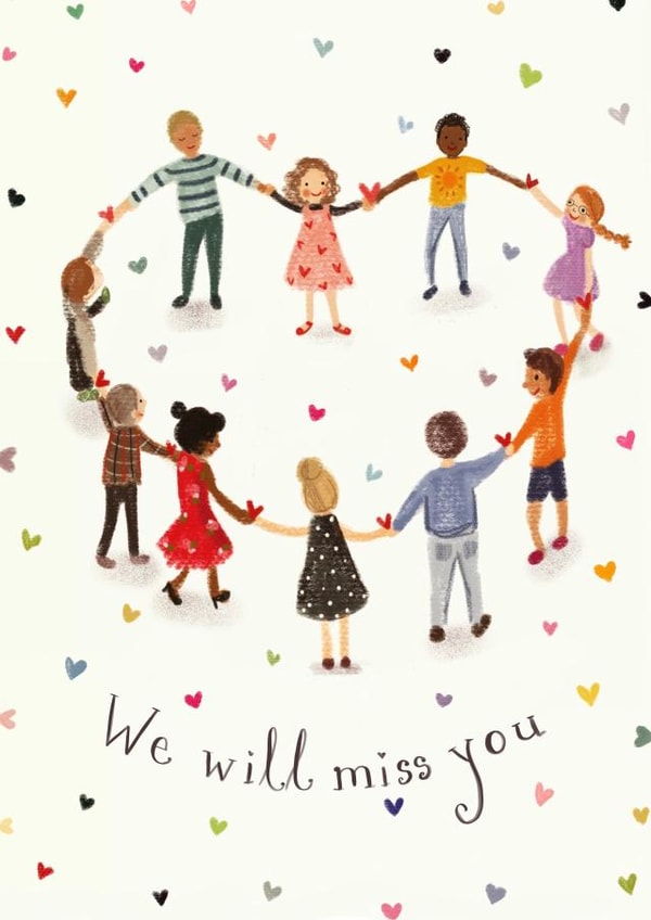 We will miss you card created by Love Lucy Illustration