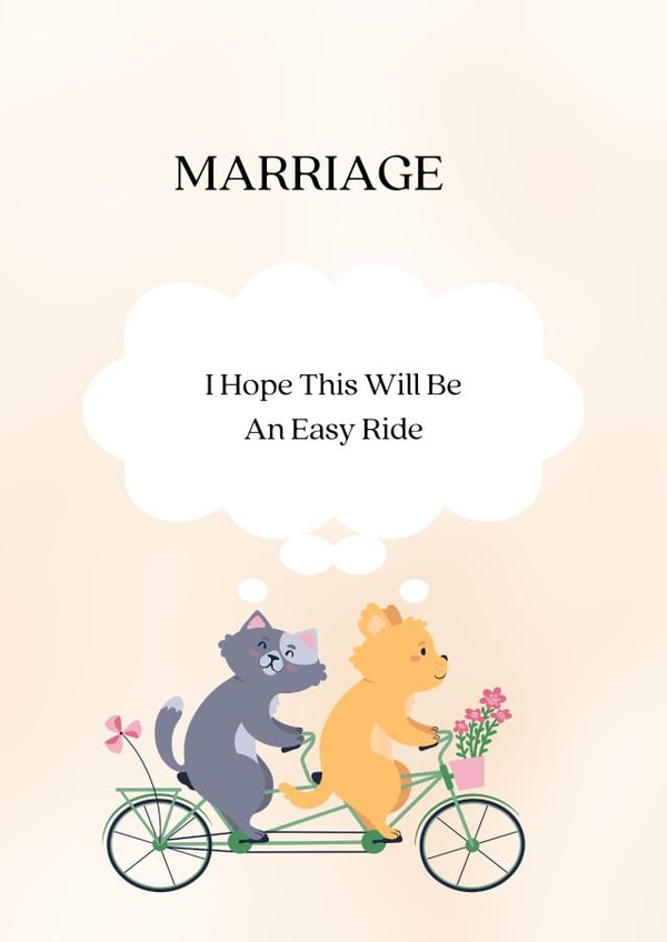 Funny Wedding Card for Newly Wed created by Dreamy Designs