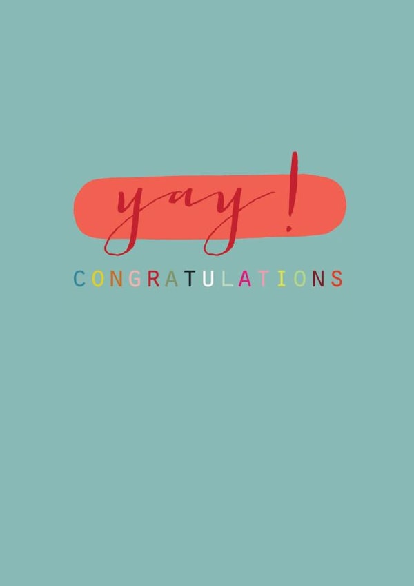 Cue Congratulations Card - Yay! created by Kali Stileman