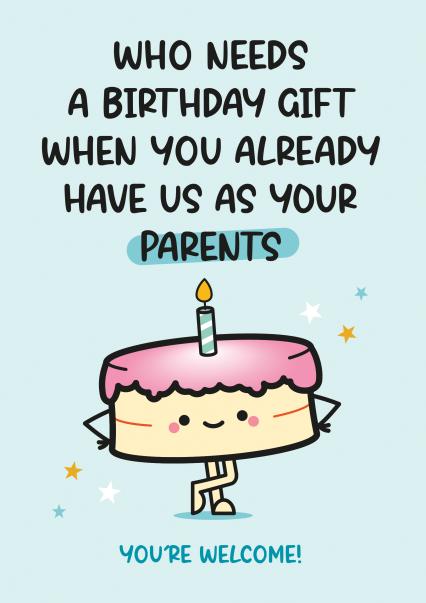 Cake daughter birthday card card
