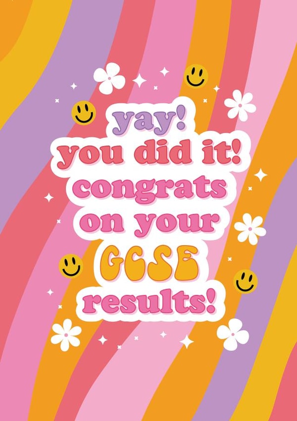 Cute Congratulations Card - GCSE Exam Results created by Nicole Julia