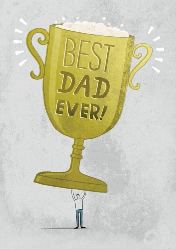 Best Dad Ever - Trophy cute - Huge trophy created by Pencilface