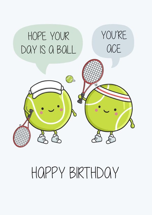 Tennis Birthday Card created by Creaternet
