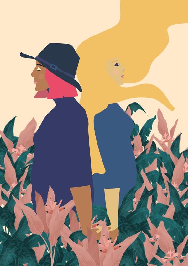 Girls celebrate eternal love created by Natalia Maca