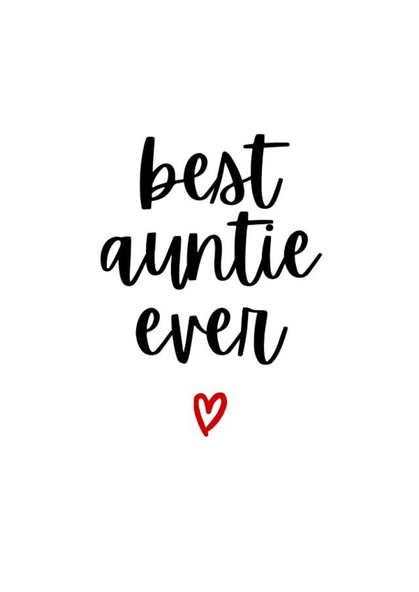 Cute Birthday Card - Best Auntie Ever created by Amy (Hedgecards)