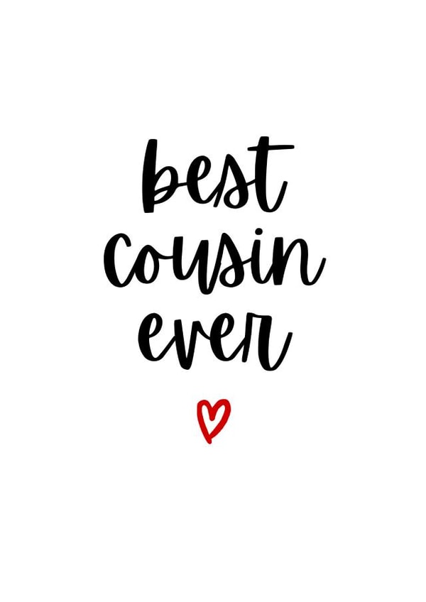 Cute Birthday Card - Best Cousin Ever created by Amy (Hedgecards)