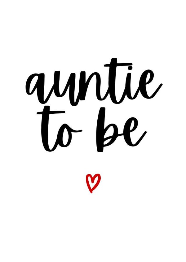 Cute Pregnancy Card - Auntie to Be created by Amy (Hedgecards)