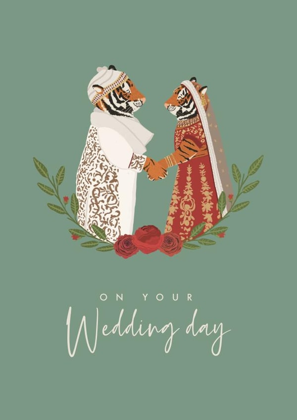 Indian Wedding Card - Tigers created by Lily and Daisy
