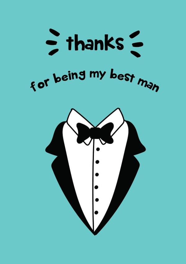 Thanks For Being My Best Man - Thank you Card created by @Laura Lonsdale Designs