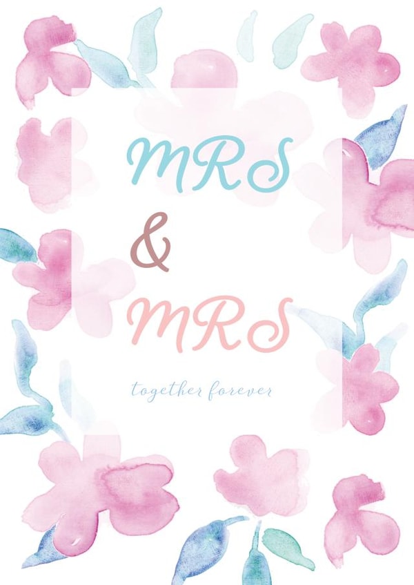 Fresh floral wedding card for the ladies tying the knot this season created by DECKLED EDGE LTD