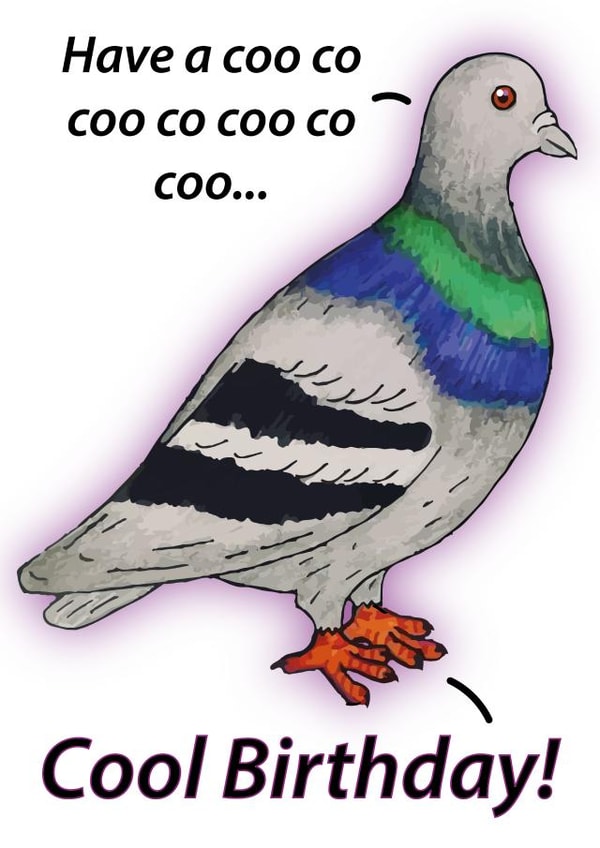 Pigeon Birthday Card created by Luke C