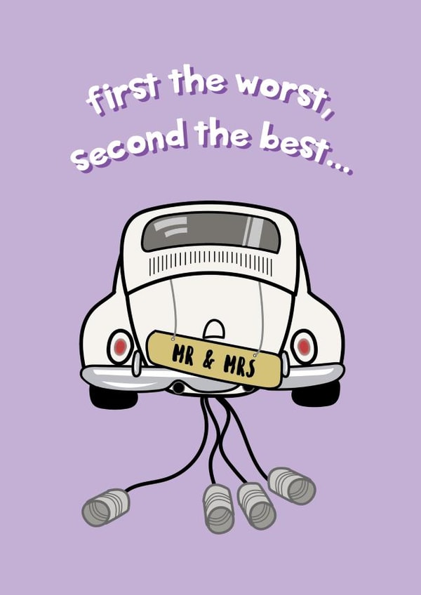 Cheeky Wedding Card - Second Marriage created by @Laura Lonsdale Designs