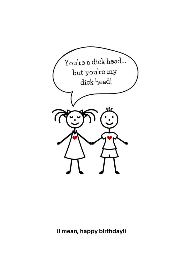 Funny Boyfriend or Husband Birthday Card created by Cheeky Card Co