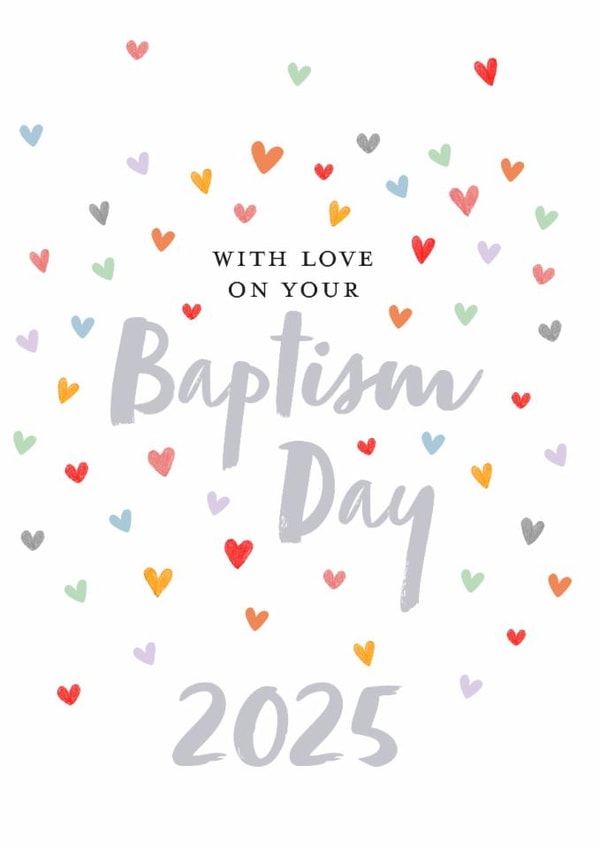 Heartfelt Baptism Card - With Love - 2025 created by Juniper and Rose Studio