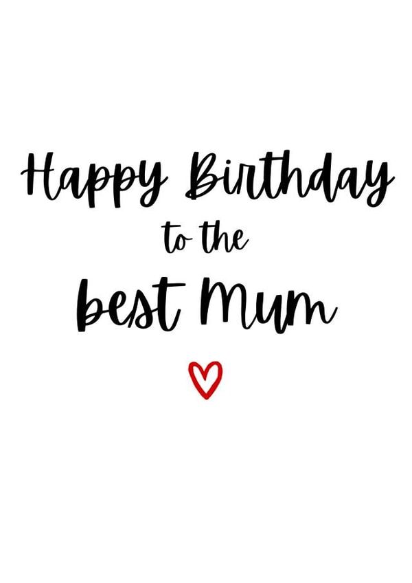 Heartfelt Birthday Card - Best Mum created by Amy (Hedgecards)