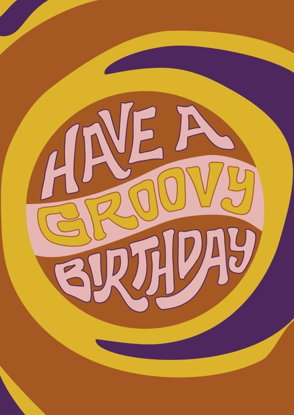 Groovy 1960s inspired birthday card created by @artsy_val