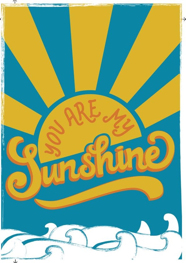 Colourful card for significant other - You are my Sunshine created by @artsy_val