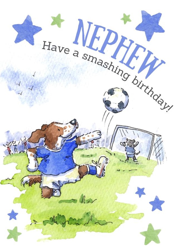 Traditional Birthday Card - Football - Nephew created by Kate Garrett
