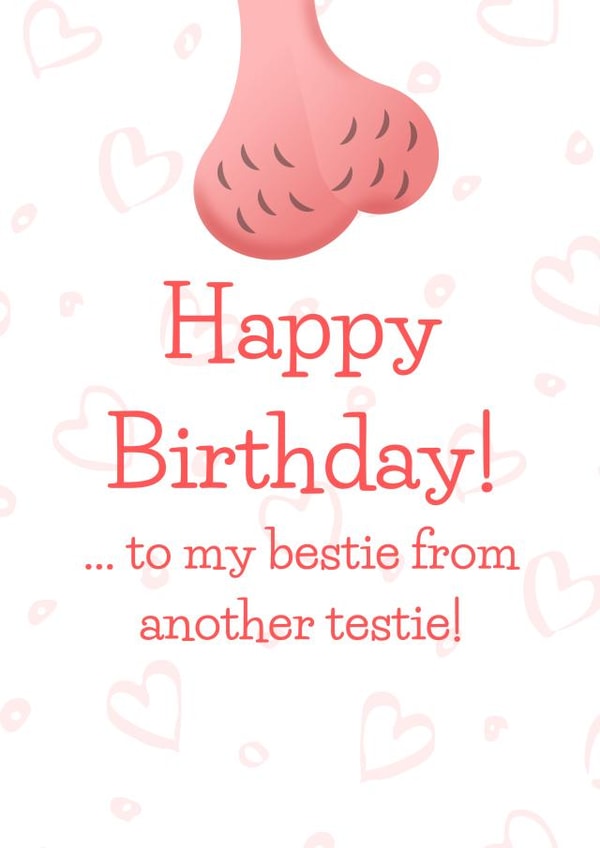 Funny Bestie Birthday Card - Ideal rude card for your best friend created by Cheeky Card Co